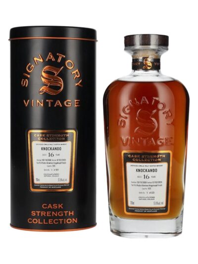 Knockando (2008-2025) 16 años First Fill PX Cask -Signatory Vintage Cask Strength Collection